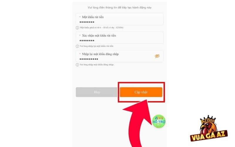 Thiết lập mật khẩu rút tiền trước khi giao dịch Thiết lập mật khẩu rút tiền trước khi giao dịch