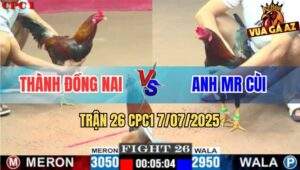 Trận 26 CPC1 7/7/2025 - Gà Anh Thành Hạ Điều Mặt Râu Anh Mr Cùi