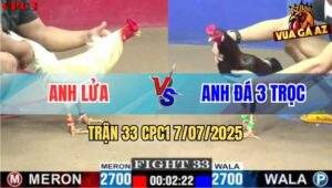 Trận 33 CPC1 7/7/2025 - Gà Que Anh Đá Ba Trọc Đá Bo Như Búa Đập