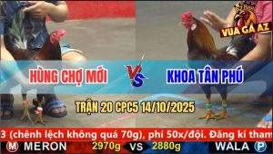 Trận 20 CPC5 14/10/2025 - Anh Hùng Chợ Mơi Và Anh Khoa Tân Phú